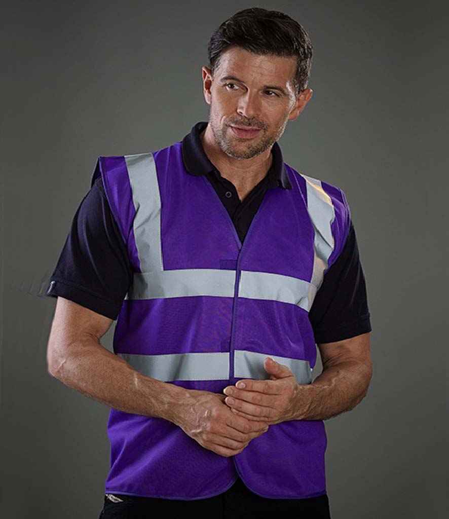 Purple high hot sale visibility vest